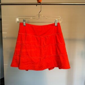 Bright Orange Tennis Skirt